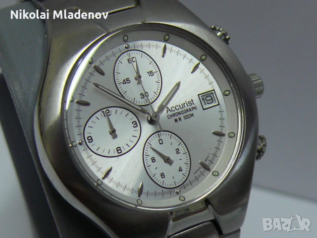 Accurist Chronograph Кварц Мъжки ръчен часовник, работещ, снимка 3 - Мъжки - 53277274
