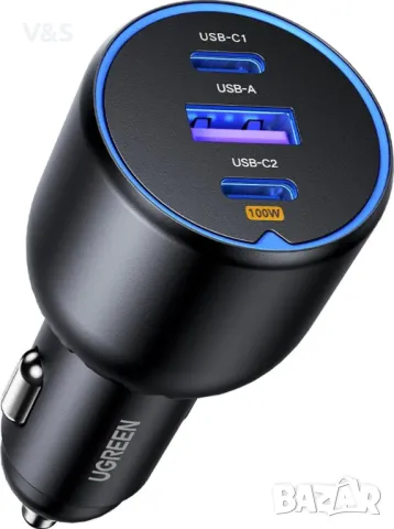 Зарядно за кола,бързо зареждане, ugreen car charger 130w