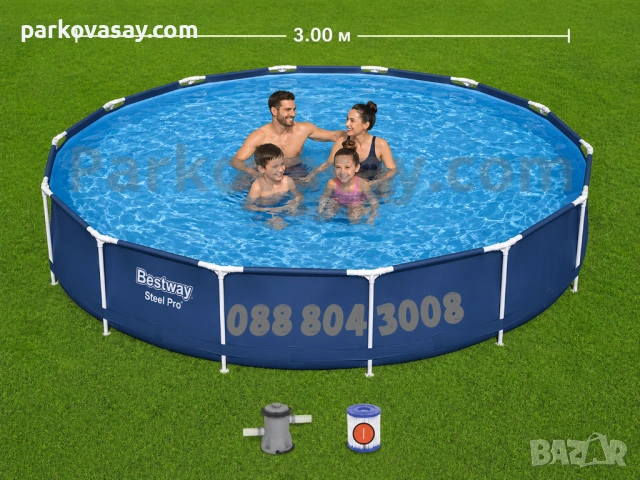 Басейн сглобяем BESTWAY Steel Pro 305x76см С ФИЛТЪРНА ПОМПА