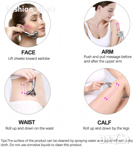 Нов 3D Масажор за лице тяло Стягащ инструмент Грижа за кожата Красота, снимка 6 - Масажори - 36459362