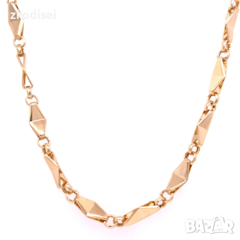 Златен синджир 11,44гр. 63,0см. 14кр. проба:585 модел:37059-1, снимка 2 - Колиета, медальони, синджири - 53349074