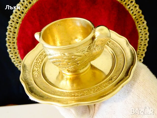 Бронзова чиния,цветя. , снимка 3 - Антикварни и старинни предмети - 36675221