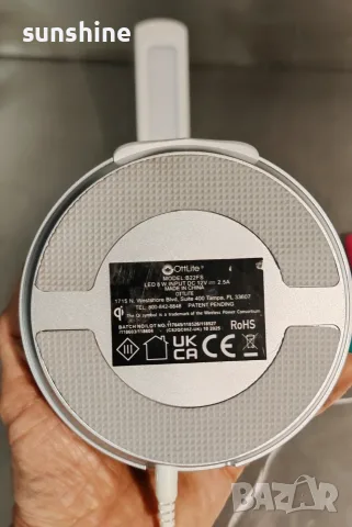 ВИДЕО * OttLite Wellness Настолна лампа, ClearSun LED, часовник, термометър, Wireless Charging, снимка 9 - Настолни лампи - 55883676