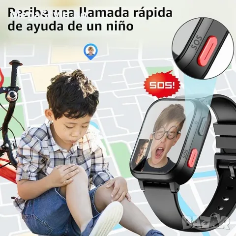 Fitome 4G Детски смарт часовник, Детски смарт часовник с проследяване и видео разговори, GPS, SOS, к