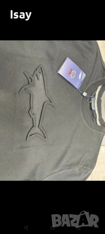 Мъжка тениска Паул Шарк в черен и бял цвят , снимка 3 - Тениски - 54040459