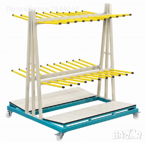 Количка за вертикални алуминиеви и пвц дограма профили