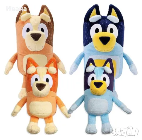 Плюшена играчка Bluey Bingo Блуи и Бинго 40см/30см плюшени играчки