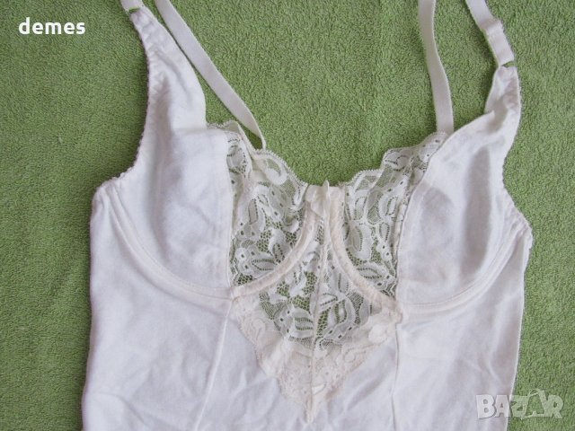  Бяло дамско боди с презрамки, ново, размер S, снимка 2 - Корсети, бюстиета, топове - 31195859