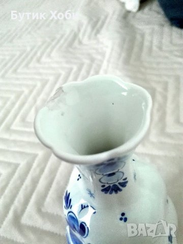 Холандска порцеланова ваза Делфт, снимка 6 - Антикварни и старинни предмети - 33718289