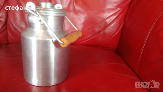 Алуминиево гюмче за мляко, течности с капак, котлонка, снимка 11 - Антикварни и старинни предмети - 49431229