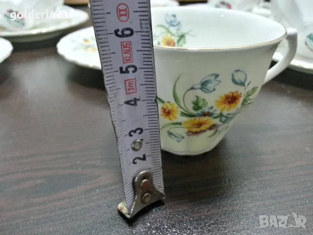 Стар български костен порцелан Бононя чашки за кафе , снимка 5 - Антикварни и старинни предмети - 48657410