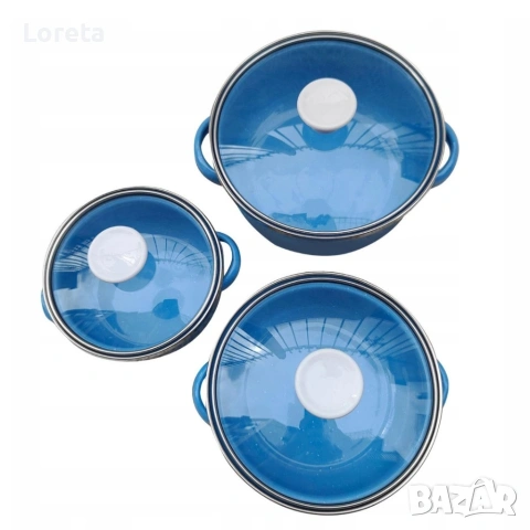 Комплект от 3 тенджери - 16см, 18см, 20см, снимка 8 - Прибори за хранене, готвене и сервиране - 53379337