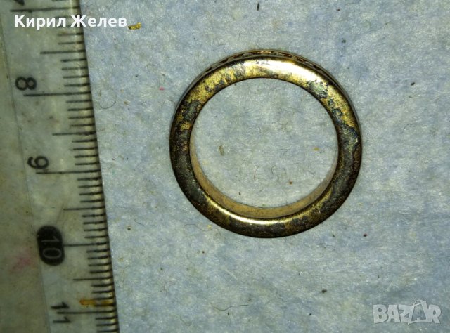 ПОЗЛАТЕН МОДЕН АРТ ПРЪСТЕН ХАЛКА от БЛАГОРОДНА СТОМАНА с БЛЕСТЯЩИ ЦИРКОНИ 38819, снимка 8 - Пръстени - 42090326