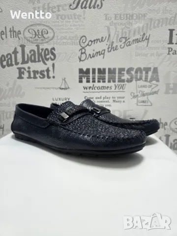 Мъжки мокасини - тъмносини