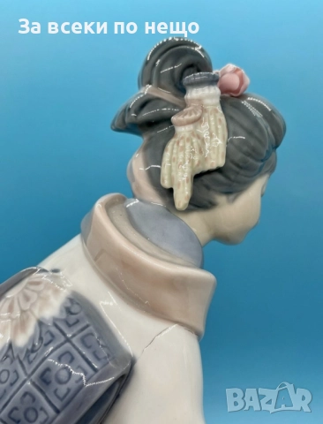 Lladro Spain  Japanese Geisha “Teruko” w/ Folded Parasol  “Гейшата” Код P1697, снимка 13 - Декорация за дома - 52960364