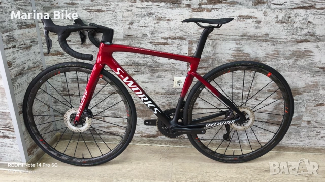 Карбонов шосеен велосипед Specialized Tarmac SL7 S-Works Ultegra Di2 Fulcrum | 52, снимка 12 - Велосипеди - 54159209