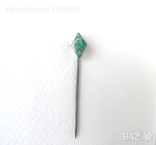 Стара футболна значка с емайл - Вердер Бремен, снимка 2 - Колекции - 54189360