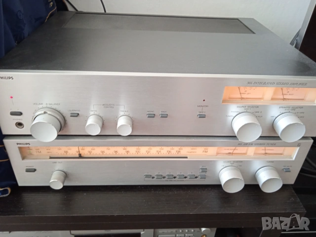 Philips-класически комплект усилвател и тунер, снимка 6 - Ресийвъри, усилватели, смесителни пултове - 54105636