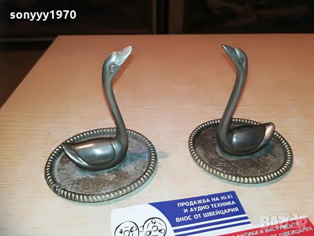 лебеди 2бр-внос франция-10х9х8см, снимка 3 - Колекции - 29631137