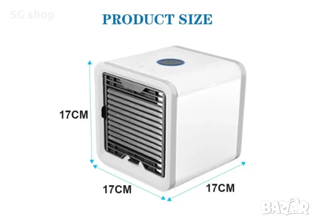Мини преносим климатик, охлаждане на въздуха с LED светлина и USB, снимка 2 - Друга електроника - 50309426
