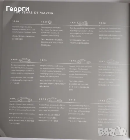 Книга автомобили литература Mazda 100 years историята на Mazda , снимка 11 - Специализирана литература - 48650776