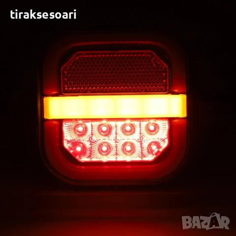  2 Броя LED Стопове с Неонова Светлина и Динамичен Мигач, 3 Светлини, 12/24V, снимка 7 - Аксесоари и консумативи - 50899116