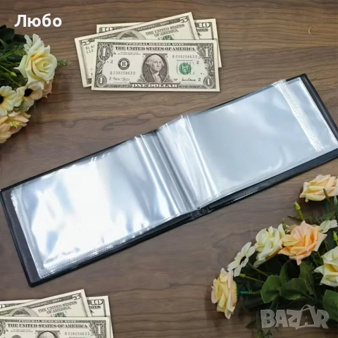 Класьор/ Албум за 20 банкноти, снимка 4 - Нумизматика и бонистика - 53925809