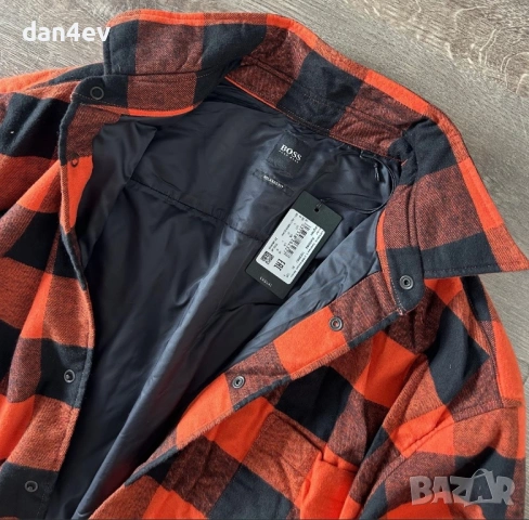 Карирана риза-яке BOSS Orange, снимка 9 - Якета - 54196517