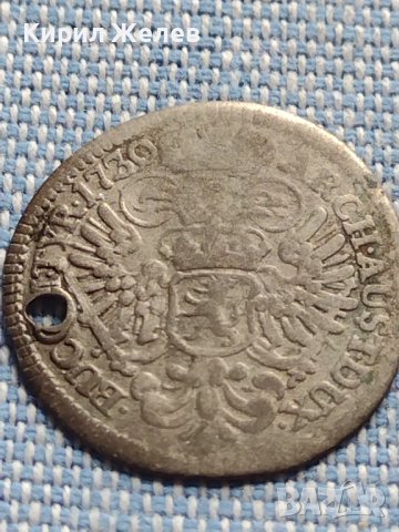 Сребърна монета 3 кройцера 1730г. Карл шести Прага Бохемия 18702, снимка 6 - Нумизматика и бонистика - 42900414