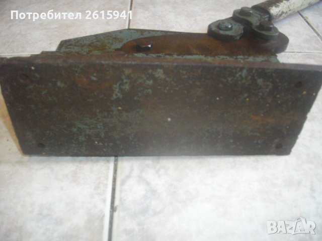 Ножица/Гилотина Голяма За Рязане На Ламарина-Старо Качество-Немска-10,0 кг-Отлична-Масивна-Нож 140мм, снимка 10 - Други инструменти - 42115703