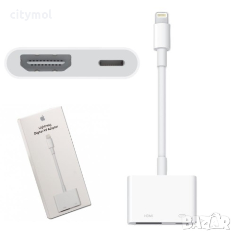 Apple Lightning към HDMI цифров адаптер, AV 1080P, MFi, снимка 2 - Аксесоари за Apple - 44714880