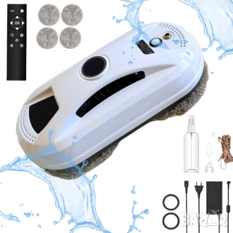 Интелигентен робот за почистване на прозорци с дистанционно управление и двойно въртящи се падове, снимка 3 - Други - 52592004