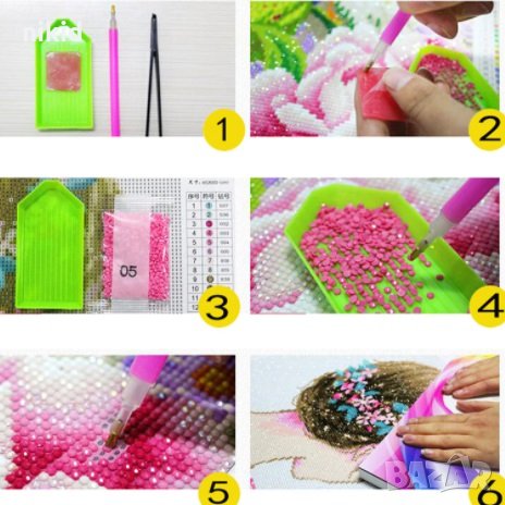 5D гоблен Ваза с Лалета на маса диамантен гоблен картина мозайка за направа по схема с камъчета, снимка 2 - Гоблени - 31487771