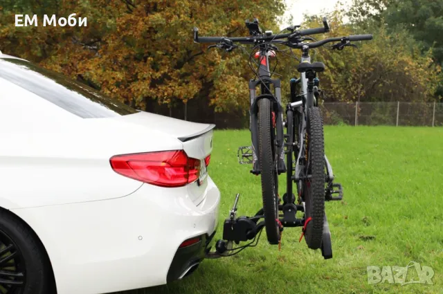 Багажник за колела Amio за 2 велосипеда за теглич, снимка 3 - Аксесоари и консумативи - 47879091