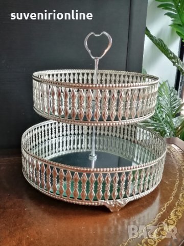 Луксозна метана бонбониера / стойка за сладкиши , снимка 3 - Декорация за дома - 38295852