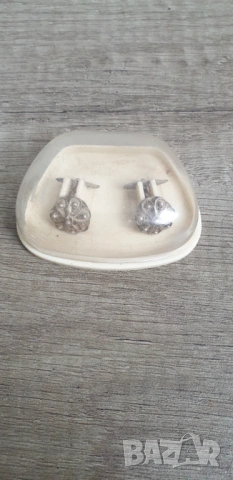 Стари сребърни филигранни бутонели, ръкавели, снимка 2 - Антикварни и старинни предмети - 54189117