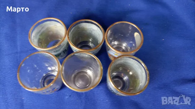 Малки шотчета за концентрат, картинки, колекционерски, златен кант, снимка 6 - Колекции - 50203787