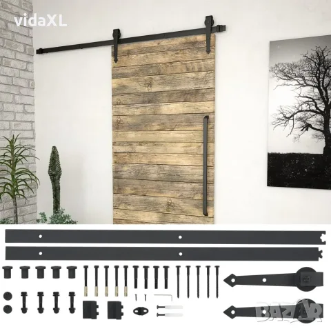 vidaXL Комплект механизъм за плъзгаща врата, 183 см(SKU: 142827), снимка 2 - Други - 55989384