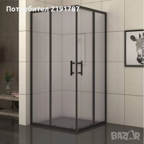 Душ кабина черна Inter Ceramic