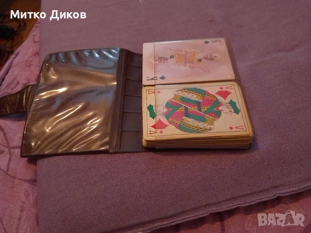 карти от соца винтидж в калъвче кожено ГДР винтидж 70г.и други нови пластик редки, снимка 11 - Карти за игра - 56182178