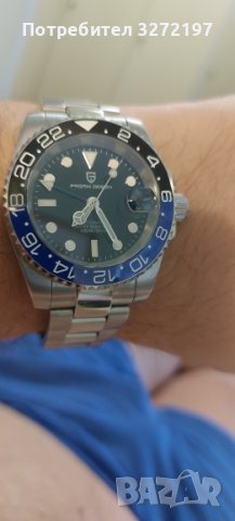 PAGANI DESIGN автоматичен часовник с Японски механизъм SEIKO NH34 GMT,стъкло сапфир,водоустойчив , снимка 6 - Мъжки - 42204968