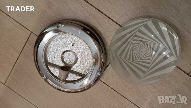 ПЛАФОН КРЪГ  лампа осветително тяло LIGHTSTYLE  сребро хром, снимка 7 - Лампи за таван - 44364260