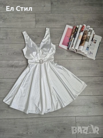 ⚜️Дамска сатенена рокля с камъни.36 евро.Универсален размер., снимка 9 - Рокли - 53966964