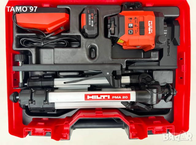 Hilti PM 30-MG - Лазер с 3 зелени линии 360° като нов!