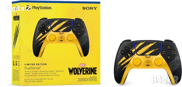 Безжичен контролер DualSense - Marvel’s Wolverine Battle Yellow Limited Edition, снимка 6 - Аксесоари - 56096516
