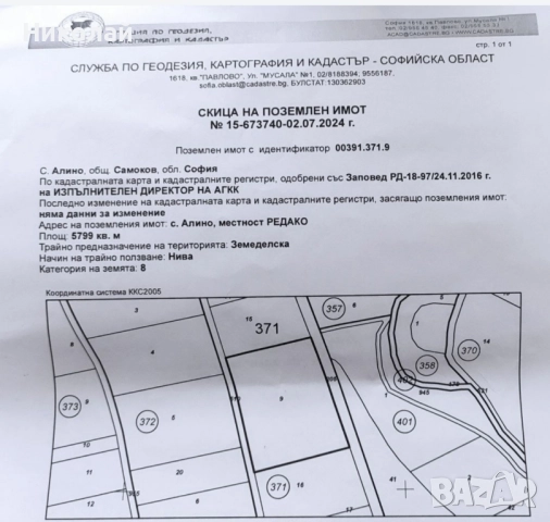 Уникален панорамен парцел с.Алино 70000€, снимка 2 - Земеделска земя - 52477354