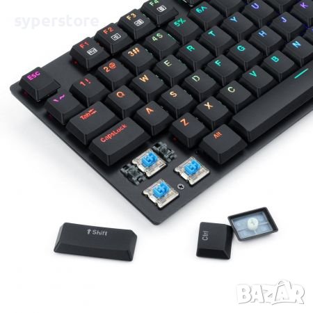 Клавиатура Геймърска USB Redragon APS TKL K607RGB Механична с RGB Подсветка, снимка 4 - Клавиатури и мишки - 39213398