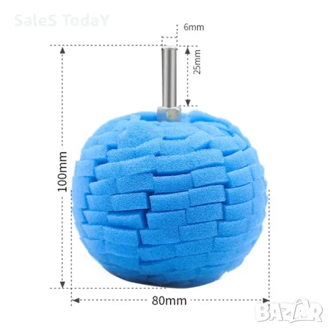 Комплект гъби за полиране и почистване с накрайник, 4бр, снимка 3 - Аксесоари и консумативи - 49824848