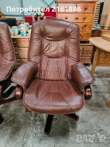 Два броя Relax кресла от естествена кожа , снимка 4 - Дивани и мека мебел - 52754710