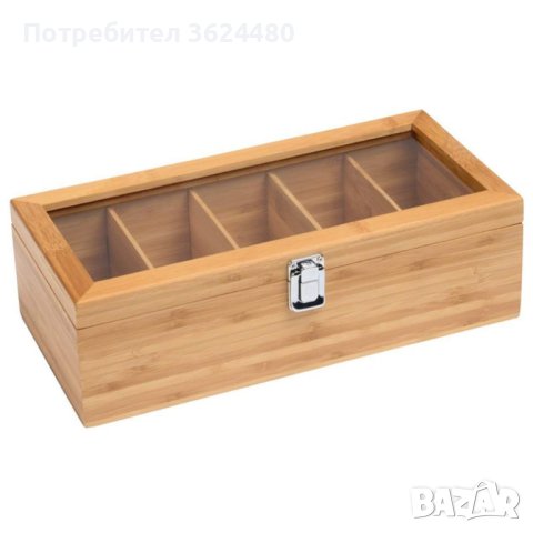 Дървена кутия за чай, снимка 7 - Други стоки за дома - 42500575